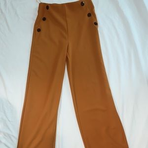 Mustard flare pants
